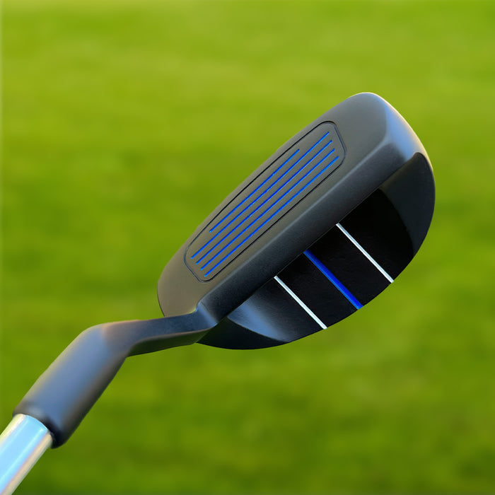 Golfer using MAZEL 37° golf chipper for effortless chips around the green