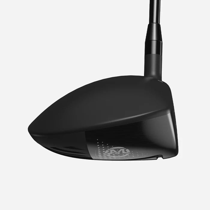 mazel golf side profile golf driver showing head thickness and depth structure for forgiveness and improved launch performance