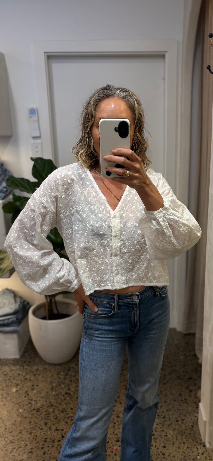 Lilya Sonny Lace Top - White