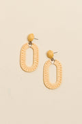 Abeni Yellow Straw Drop Earrings