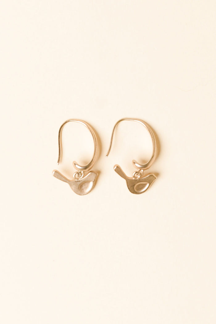 Abia Gold Bird Hook Earrings