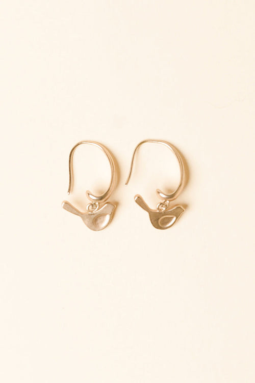 Abia Gold Bird Hook Earrings