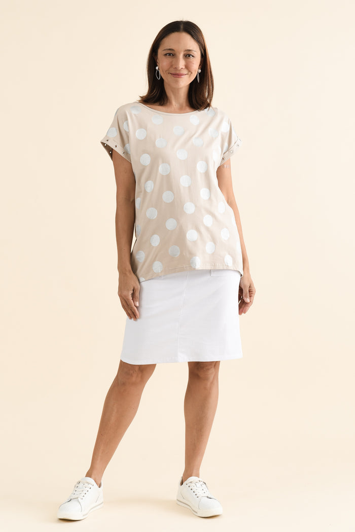 Abigail White Drawstring Skirt