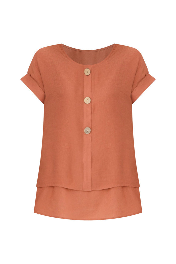 Abilene Rust Button Top,ghost-mani