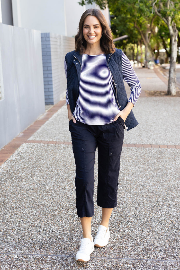 Air-Lite Navy Stretch Cargo Pants,Lifestyle
