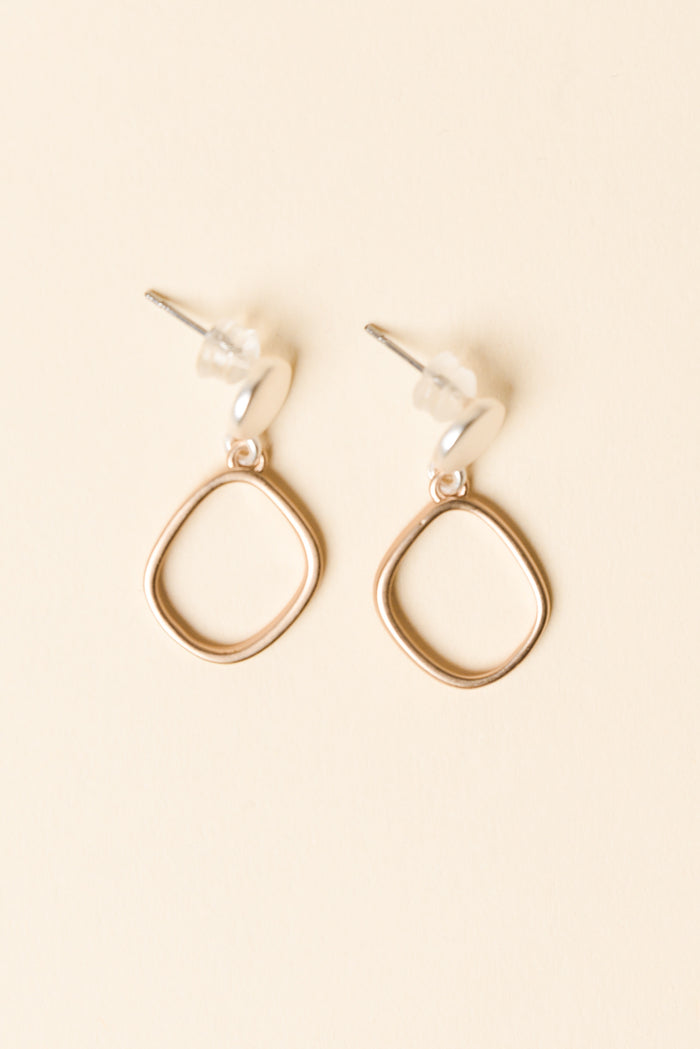 Airene Gold Geo Pendant Earrings