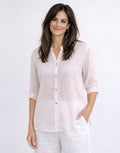 Allegra Linen Shirt - Ballet Pink