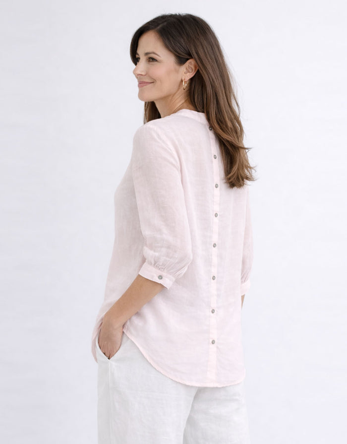 Allegra Linen Shirt - Ballet Pink