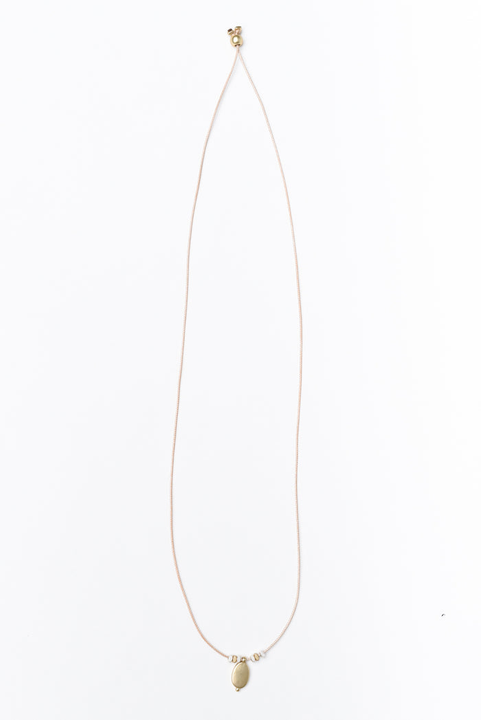 Allura Gold Oval Pendant Necklace