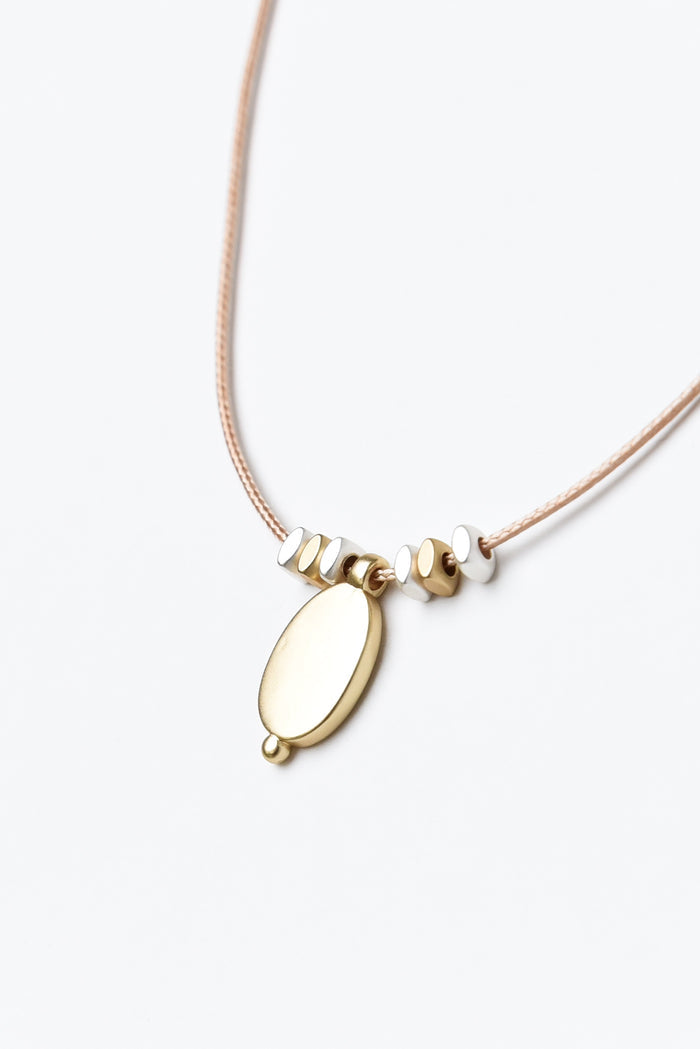 Allura Gold Oval Pendant Necklace