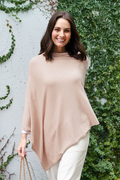 Amy Dusty Pink Wool Blend Poncho