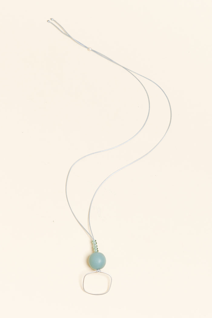 Aneth Sage Beaded Pendant Necklace