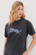 Anine Bing Cade Tee Leopard - Washed Black