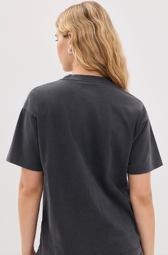 Anine Bing Cade Tee Leopard - Washed Black