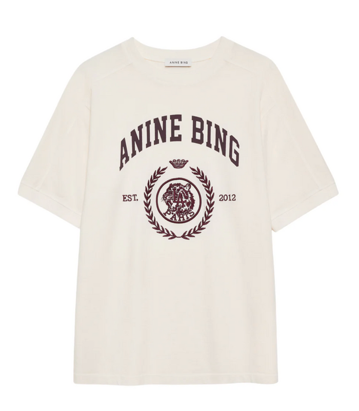 Anine Bing Jaylin Tee Collegiate - Cream