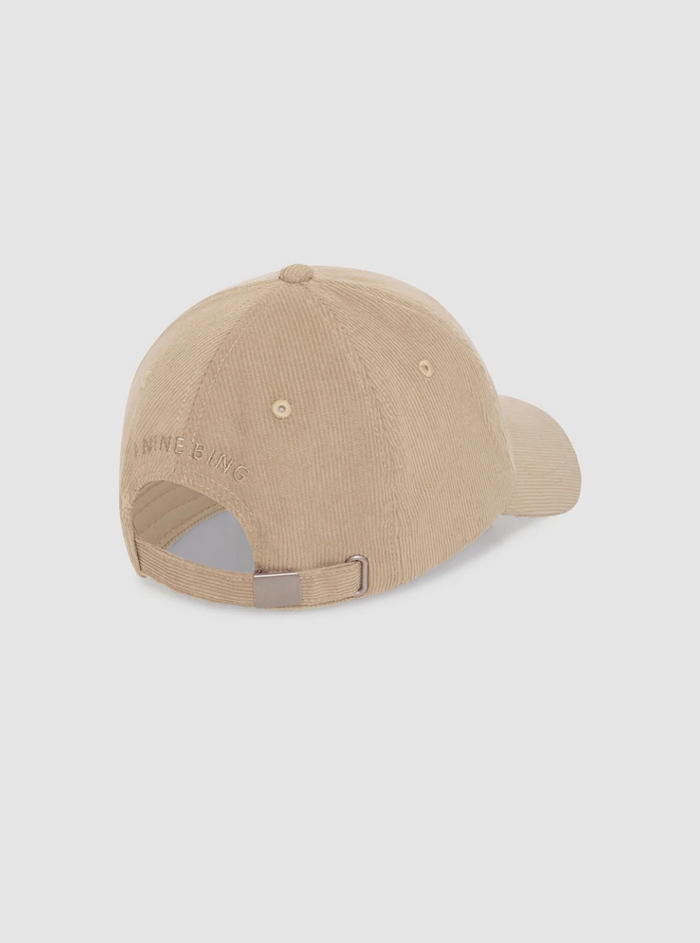 Anine Bing Jeremy Baseball Cap AB Corduroy - Beige
