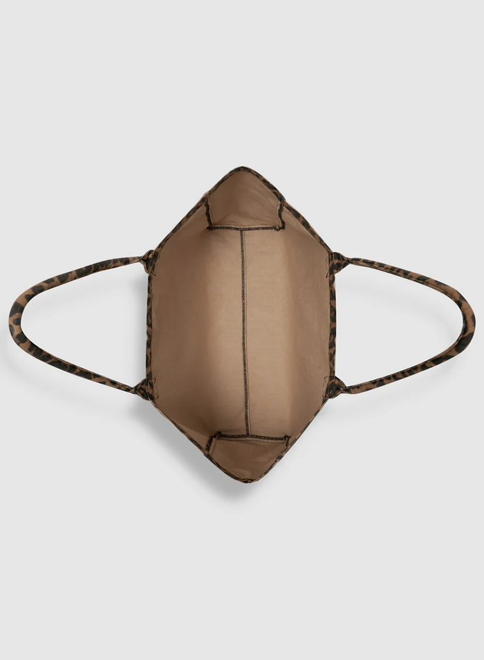 Anine Bing Leo Canvas Tote - Black and Brown Leopard