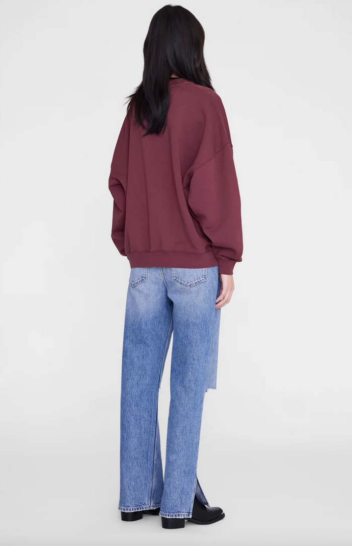 Anine Bing Miles Sweatshirt Letterman - Fig