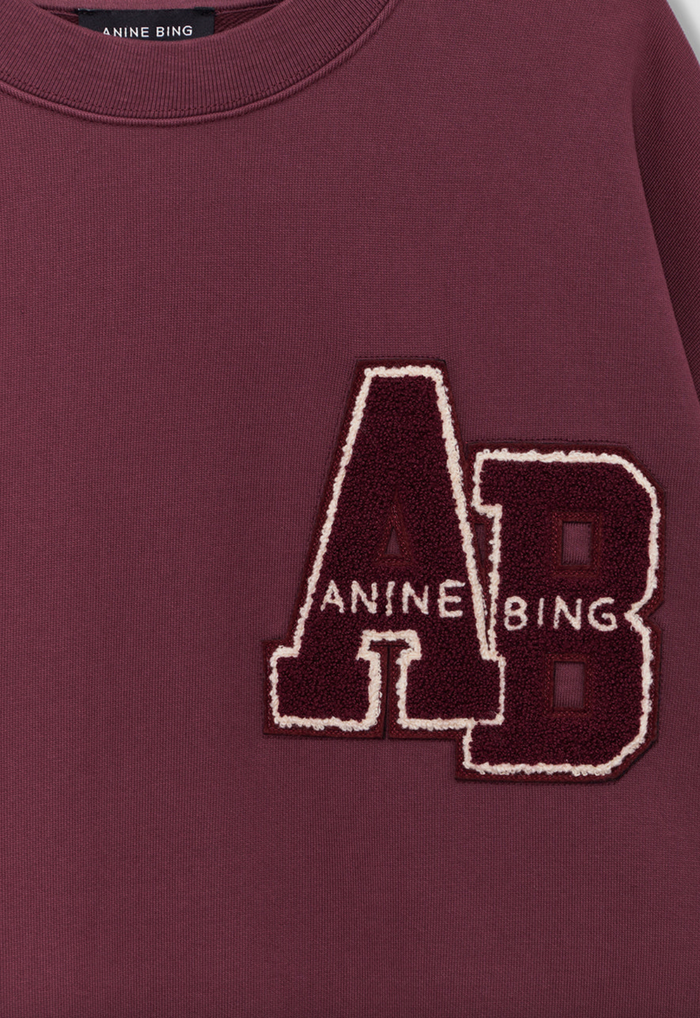 Anine Bing Miles Sweatshirt Letterman - Fig