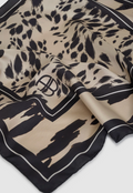 Anine Bing York Scarf Leopard - Pearl White