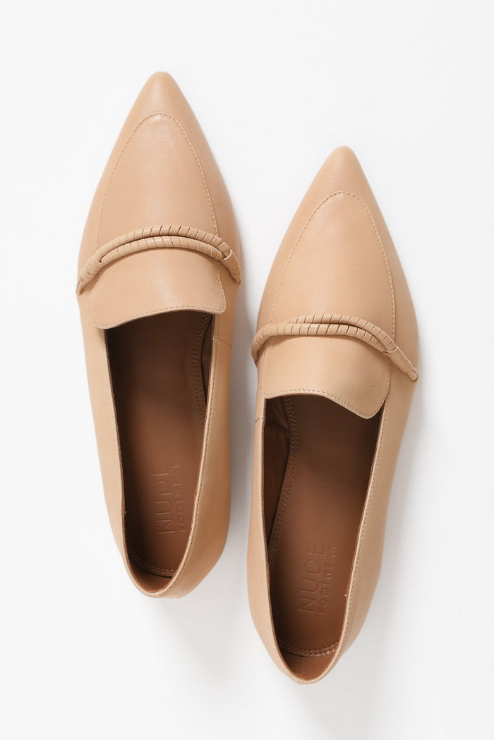 Avery Nude Leather Loafer