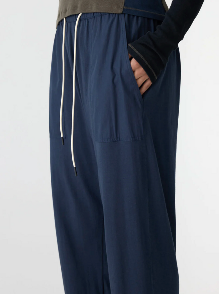 Bassike Classic Jersey Pull On Pant - Blue Ink