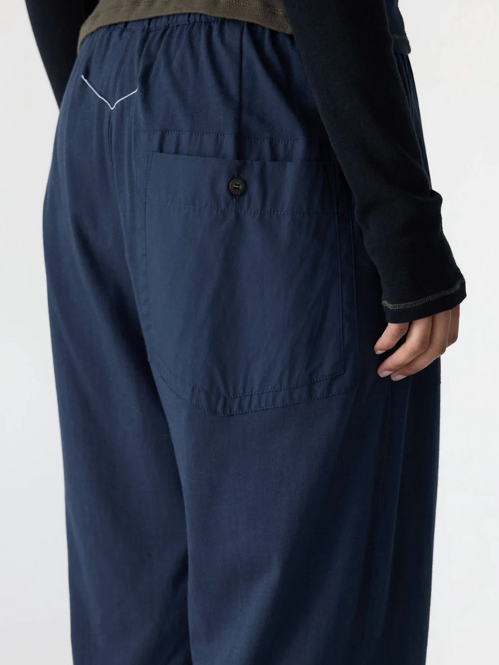 Bassike Classic Jersey Pull On Pant - Blue Ink