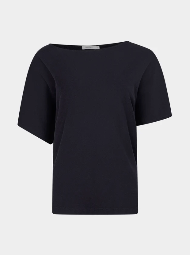 Bassike Midweight Off Shoulder Top - Black