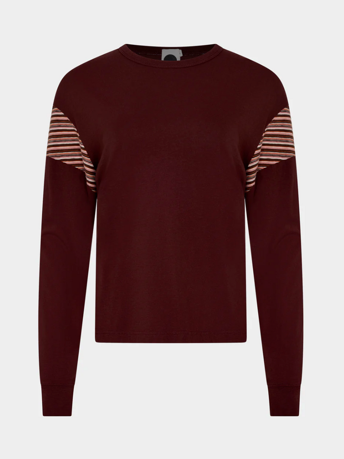 Bassike Moto L/S T-Shirt - Cocoa/Pink