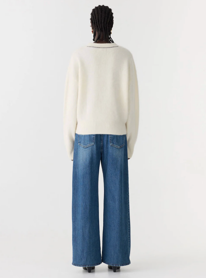 Bassike Superfine Merino Cardigan - Natural