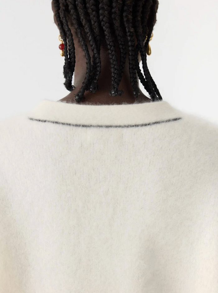Bassike Superfine Merino Cardigan - Natural
