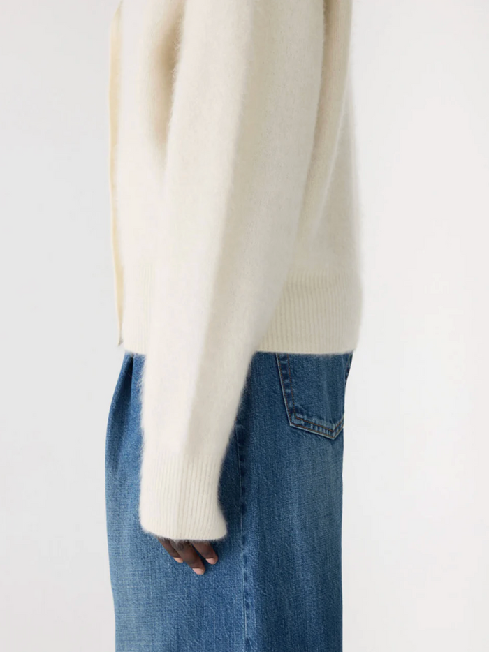 Bassike Superfine Merino Cardigan - Natural