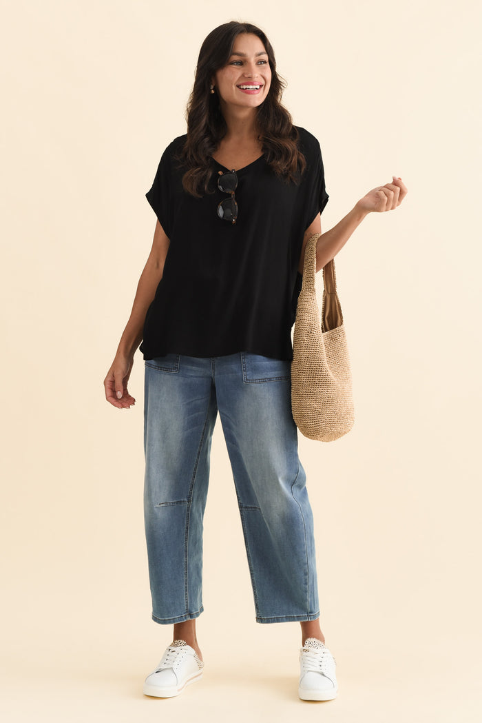 BB Barrel Blue Jeans,Brunette model,alt text|model:Brontie