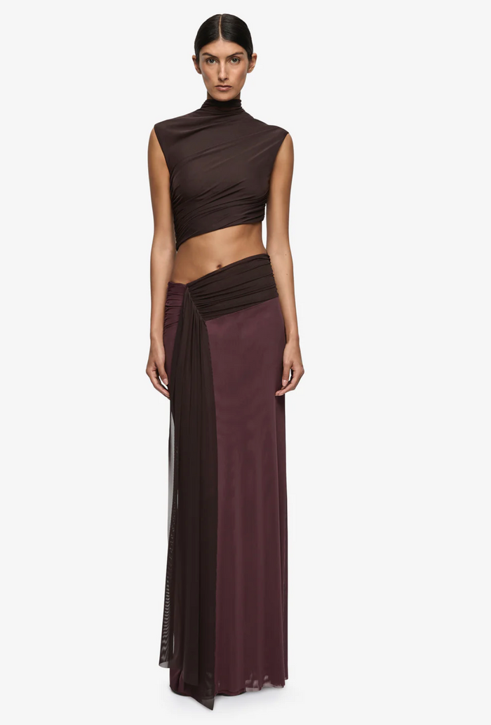 Bec and Bridge Conni Maxi Dress - Aubergine/Darc Chocolate