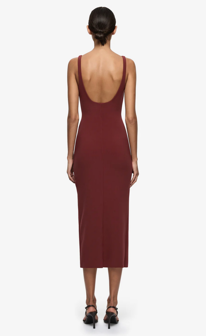 Bec and Bridge Karina Tuck Midi Dress - Sangria