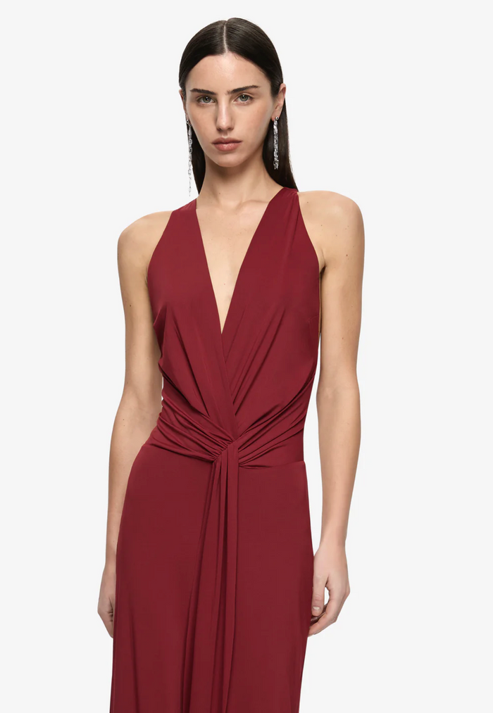 Bec and Bridge Thalia V Maxi Dress - Syrah