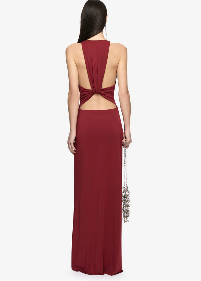 Bec and Bridge Thalia V Maxi Dress - Syrah