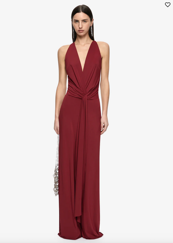 Bec and Bridge Thalia V Maxi Dress - Syrah