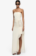 Bec and Bridge Winslow Strapless Asym Dress - Butter cream
