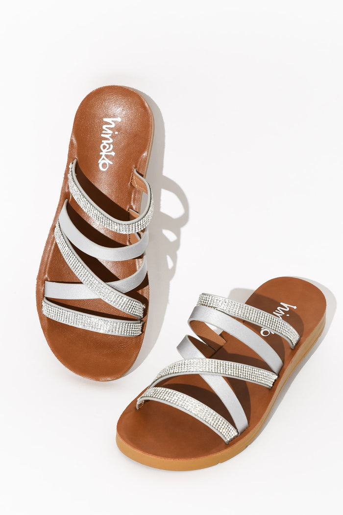 Bedarra Silver Diamante Slide