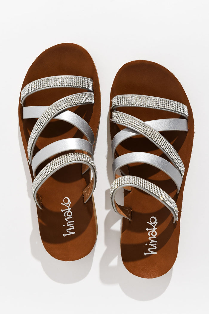 Bedarra Silver Diamante Slide