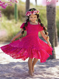 Berry Beautiful Lace High Low Dress Mia Belle Girls