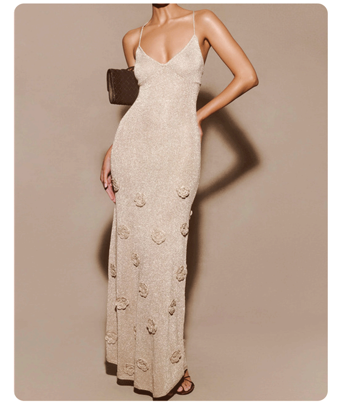 Blake Maxi Dress - Apricot