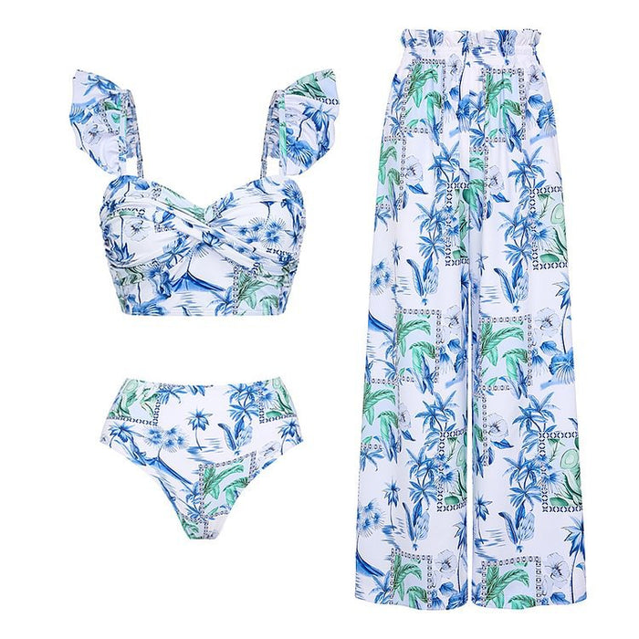 Bluebell Bliss Bikini Pant Set - Blue