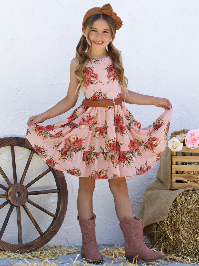 Boho Blossom Tank Tiered Dress