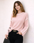Brielle Blanket Stitch Knit - Blush