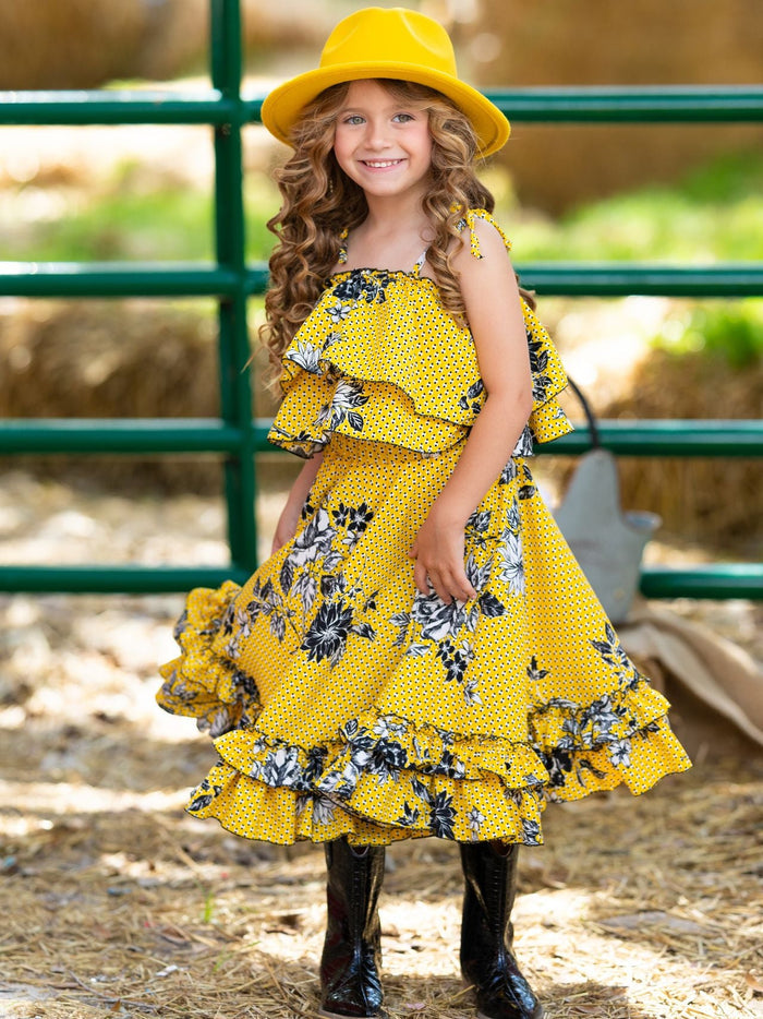 Bright Days Ruffle Maxi Skirt Set Mia Belle Girls