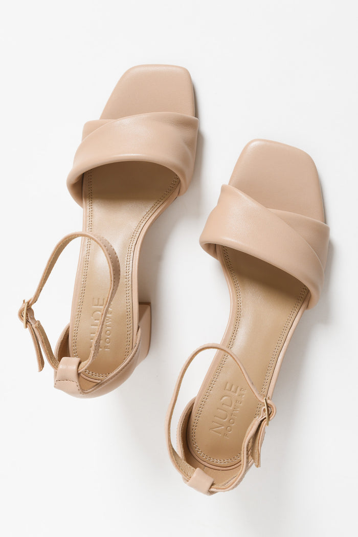 Britt Nude Leather Heel
