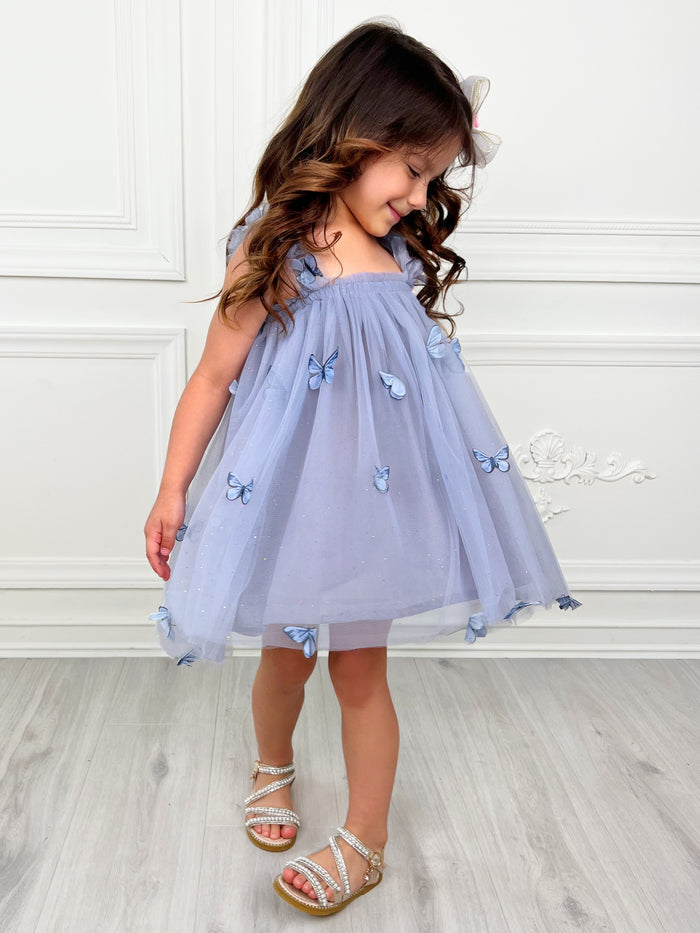 Butterfly Bliss Lilac Tulle Dress