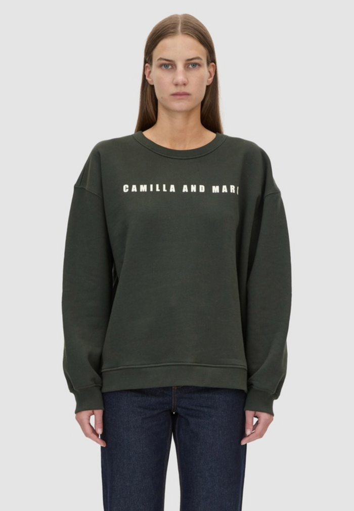Camilla and Marc Anca Graphic Sweater - Bottle Green